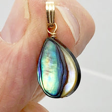 Load image into Gallery viewer, Abalone 14K Gold Filled Drop Pendant | 1" Long | Blue |