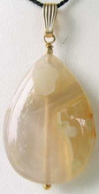 Load image into Gallery viewer, Made in The USA Natural Untreated Lacy Laguna Agate with 14Kgf Pendant 9961B - PremiumBead Alternate Image 2