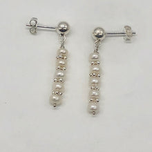 Load image into Gallery viewer, Creamy FW Pearls Sterling Silver Drop/Dangle | 1 " Long| White | 1 Post Earrings