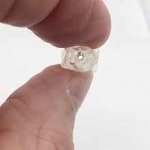 Load image into Gallery viewer, Howling New Moon 2 Carved Clear Quartz Wolf Coyote Beads | 21x11x8mm | Clear - PremiumBead Alternate Image 9