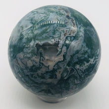 Load image into Gallery viewer, Moss Agate Scry Sphere Round | 3" | Green/White | 1 Sphere |