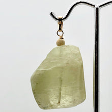 Load image into Gallery viewer, Chatoyant Green Kunzite Faceted Nugget Bead 14K Gold Filled Pendant | 1 1/2" |