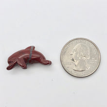 Load image into Gallery viewer, 2 Carved Brecciated Jasper Jumping Dolphin Beads | 26x13.5x7.5mm | Red/Grey - PremiumBead Alternate Image 6