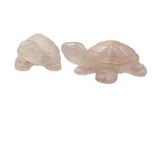 Load image into Gallery viewer, Carved 2 Rose Quartz Turtle Beads | 20x12.5x9mm | Pink