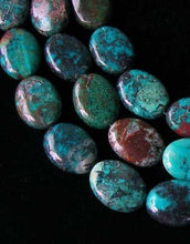 Load image into Gallery viewer, Natural Chrysocolla 16x12mm Oval Bead 8" Strand 10423HS - PremiumBead Primary Image 1