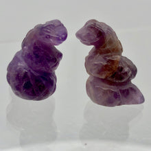 Load image into Gallery viewer, Amethyst Carved Snake Serpent Worry Stone Figurine | 20x11x7mm | Purple - PremiumBead Alternate Image 5