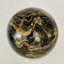 Load image into Gallery viewer, Stromatolite Scry Crystal Round Sphere | 55mm | Bronze/Black | 205g |1 Sphere |