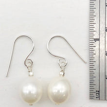 Load image into Gallery viewer, Pearl Dangle Sterling Silver Earrings| 1" Long | White | 10mm Pearl |