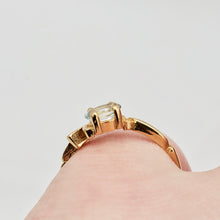 Load image into Gallery viewer, Natural Oval Aquamarine Solid 14Kt Yellow Gold Solitaire Ring Size 6 9982M - PremiumBead Alternate Image 10