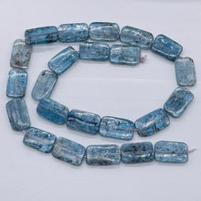 Load image into Gallery viewer, Chatoyant Blue Kyanite Rectangle Bead Strand 110653