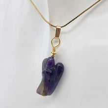 Load image into Gallery viewer, On the Wings of Angels Amethyst 14K Gold Filled 1.5" Long Pendant 509284AMG - PremiumBead Alternate Image 5
