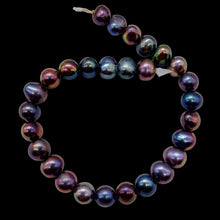 Load image into Gallery viewer, Premium Rainbow Peacock 8x7mm FW Pearl 8 inch Strand 002271HS