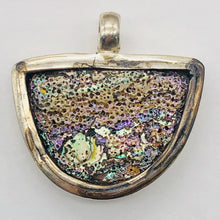 Load image into Gallery viewer, Abalone Shell Sterling Silver Drop Pendant | 1 3/8" Long | Blue/Silver | 1 Pendant
