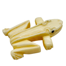 Load image into Gallery viewer, Happy Leaping Pendant Frog | 35x23x7mm | White | 1 Bead |