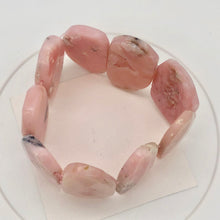 Load image into Gallery viewer, Pin Cushion Faceted Peruvian Opal Stretchy Bracelet |6.5 to 7.5"| Pink |9 beads| - PremiumBead Primary Image 1