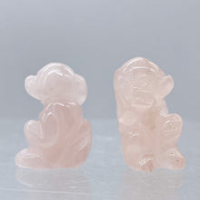 Load image into Gallery viewer, Adorable 2 Carved Rose Quartz Monkey Beads | 20.5x12x11mm | Pink
