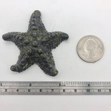 Load image into Gallery viewer, Peridot Jasper Hand Carved Starfish Pendant Bead | 58x57x12mm | Green/Grey - PremiumBead Alternate Image 4