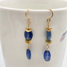 Load image into Gallery viewer, Stunning AAA Blue Kyanite 14Kgf Earrings, 1 13/16" (Long), Blue 310834 - PremiumBead Alternate Image 6
