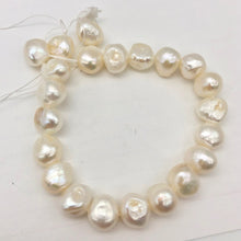 Load image into Gallery viewer, Baroque Creamy White FW Pearl 8" Strand| 9.5x9x6 to 13x9x6mm| White| 21 Pearls | - PremiumBead Primary Image 1