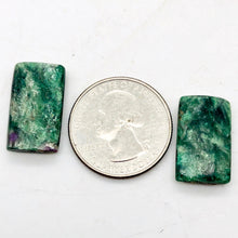 Load image into Gallery viewer, Green Fuschite Pendant Beads | 22x12x5mm | Green/Red | Rectangle | 2 Beads | - PremiumBead Alternate Image 2