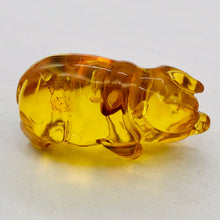 Load image into Gallery viewer, Amber carved Pig Talisman Worry-Stone | 39x25x7 mm | Orange | 1 Figurine |
