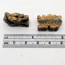 Load image into Gallery viewer, Powerful Tiger's Eye Carved Winged Dragon Figurine | 21x14x9mm | Golden Brown