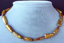 Load image into Gallery viewer, 3 Exotic Green & Rose Gold Biwa FW Pearl Beads 4445 - PremiumBead Alternate Image 4
