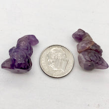 Load image into Gallery viewer, Amethyst Carved Snake Serpent Worry Stone Figurine | 20x11x7mm | Purple - PremiumBead Alternate Image 6