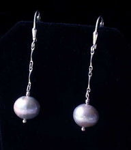 Load image into Gallery viewer, Romance Moonshine Natural Pearl with Solid Sterling Silver Earrings 303123A - PremiumBead Alternate Image 2