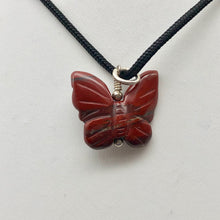 Load image into Gallery viewer, Flutter Carved Brecciated Jasper Butterfly and Sterling Silver Pendant 509256BJS - PremiumBead Alternate Image 6