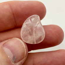 Load image into Gallery viewer, Gentle 3 Hand Carved Pale Rose Quartz 19x17x6mm Leaf Beads 9319RQ - PremiumBead Alternate Image 8
