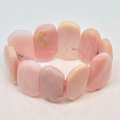 350cts! Pink Peruvian Opal Stretchy Bracelet 10531B - PremiumBead Primary Image 1