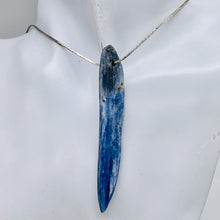 Load image into Gallery viewer, Kyanite 9.9g Spear Pendant Bead | 81x13x4mm | Blue Silver | 1 Bead |
