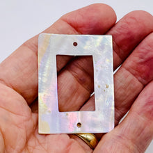Load image into Gallery viewer, 1 Mother of Pearl Shell 50x39mm Picture Frame Focal Bead 8976