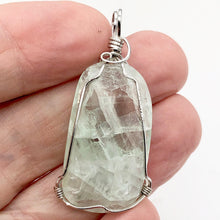 Load image into Gallery viewer, 11 Gram Green Fluorite Silver Wire-Wrapped Pendant | 1 3/4" Long |