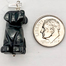 Load image into Gallery viewer, Hematite Dog Sterling Silver Necklace Pendant | Semi Precious Stone Jewelry|