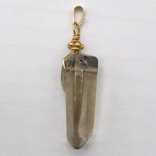 Load image into Gallery viewer, Smoky Quartz 14KGF Wire Wrap Crystal | 1 3/4" Long | Smoky clear | 1 Pendant
