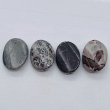 Load image into Gallery viewer, 4 Red Flower Apache Jasper Twist Oval Focal Beads 8900