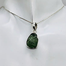Load image into Gallery viewer, Moldavite Sterling Silver Pendant| 1 1/8" Long | Green | 1 Pendant |