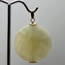 Load image into Gallery viewer, Creamy! One Lemony Hemimorphite Disc 14kgf Pendant | 1 1/2" long|