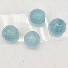 Load image into Gallery viewer, Natural Aquamarine Crystal Round Beads | 10mm | Blue | 4 Bead(s) |