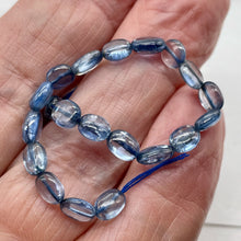 Load image into Gallery viewer, 4 Beads of Rare Amazing Blue Kyanite Flat Oval Beads 4874