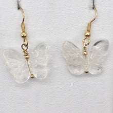 Load image into Gallery viewer, Quartz Butterfly 14Kgf Gold Earrings | Semi Precious Stone Jewelry | - PremiumBead Primary Image 1