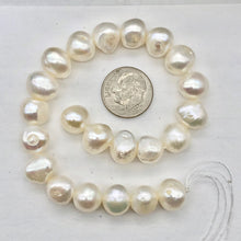Load image into Gallery viewer, Baroque Creamy White FW Pearl 8" Strand| 9.5x9x6 to 13x9x6mm| White| 21 Pearls | - PremiumBead Alternate Image 6