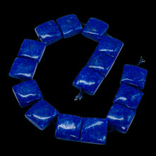Load image into Gallery viewer, Lapis Lazuli Square | 13x13x5mm | Blue Silver | 4 Beads