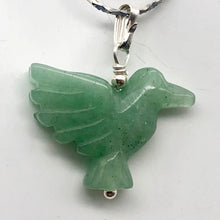 Load image into Gallery viewer, Aventurine Dove Pendant Necklace | Semi Precious Stone Jewelry | Silver Pendant - PremiumBead Alternate Image 7