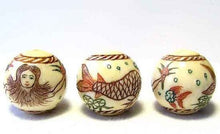 Load image into Gallery viewer, Lovely Carved Mermaid 20mm Round Centerpiece Bead 9141 - PremiumBead Primary Image 1