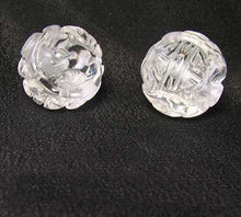 Load image into Gallery viewer, 1 Unique Hand Carved Long Life Natural Quartz 19mm 10357A | 19mm | Clear - PremiumBead Alternate Image 4