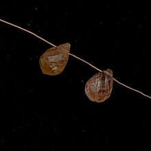 Load image into Gallery viewer, Imperial Topaz 2.5tcw Briolette | 7x4mm | Pink Orange | 2 Beads |