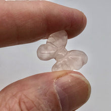 Load image into Gallery viewer, Fluttering Rose Quartz Butterfly Figurine/Worry Stone | 21x18x7mm | Pink - PremiumBead Alternate Image 3